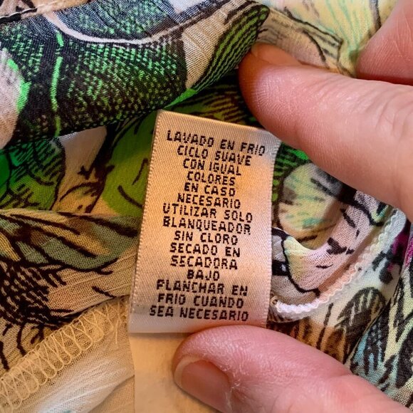 🦋 Signature Studio Butterfly Pattern Sheer Blouse, Pre-Owned, Size S 🌸 - Picture 5 of 17